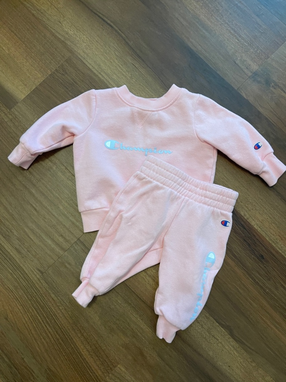 Champion Baby Pink Sweatshirt and Joggers Set 6-9M